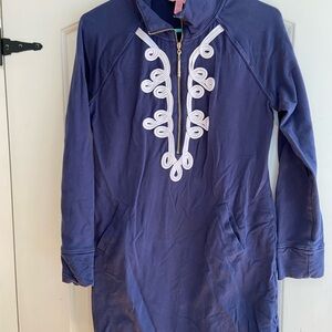 Lilly Pulitzer Navy Blue Popover Dress